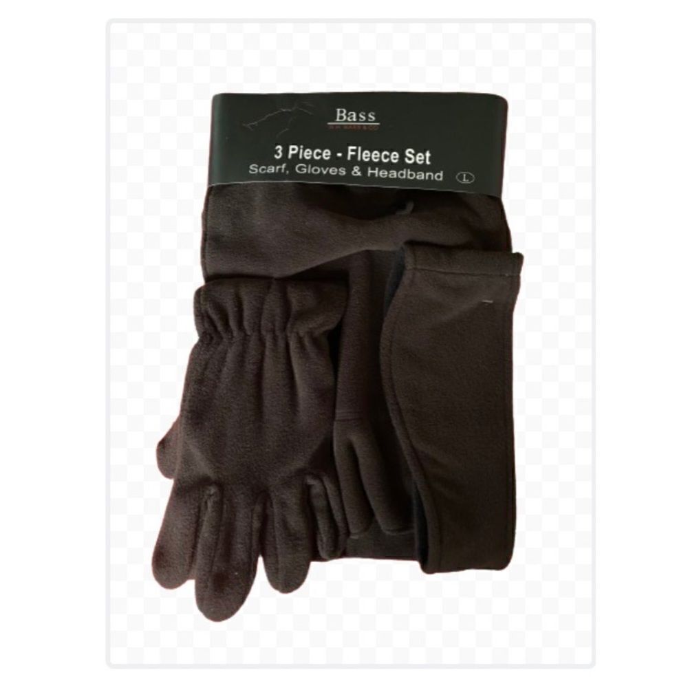 NWT Bess, women’s three-piece scarf, gloves and headband set